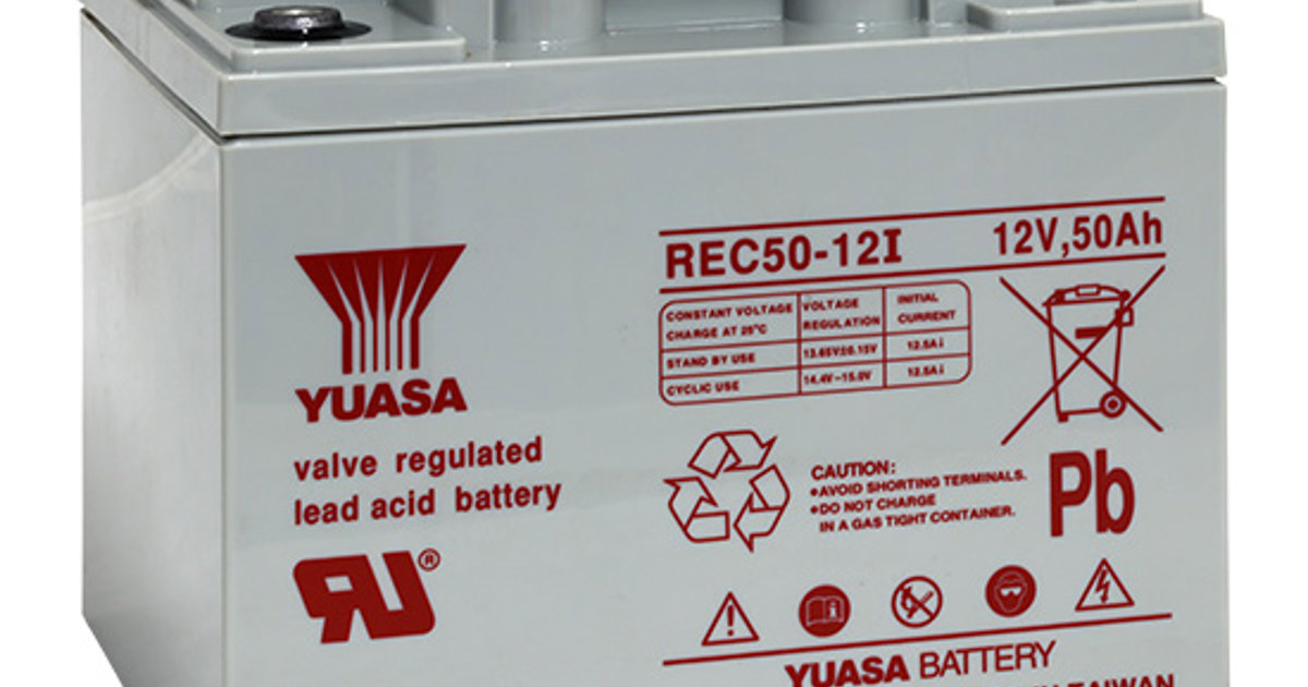 Rec50 REC50-12 - Deep Cycle REC (VRLA) Deep Cycle batteries | Yuasa Batteries